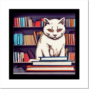 Library Cat Posters and Art